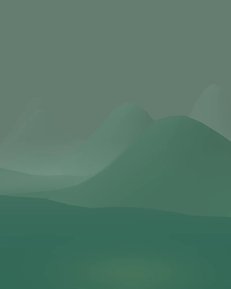 以山水场景表现行走的意境，不是敦煌实景照片。